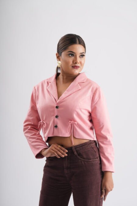 Royal Pink Crop Coat